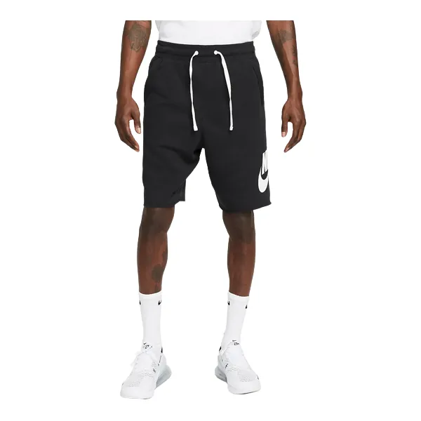 Nike Men's Club Alumni French Terry Shorts - Black / White