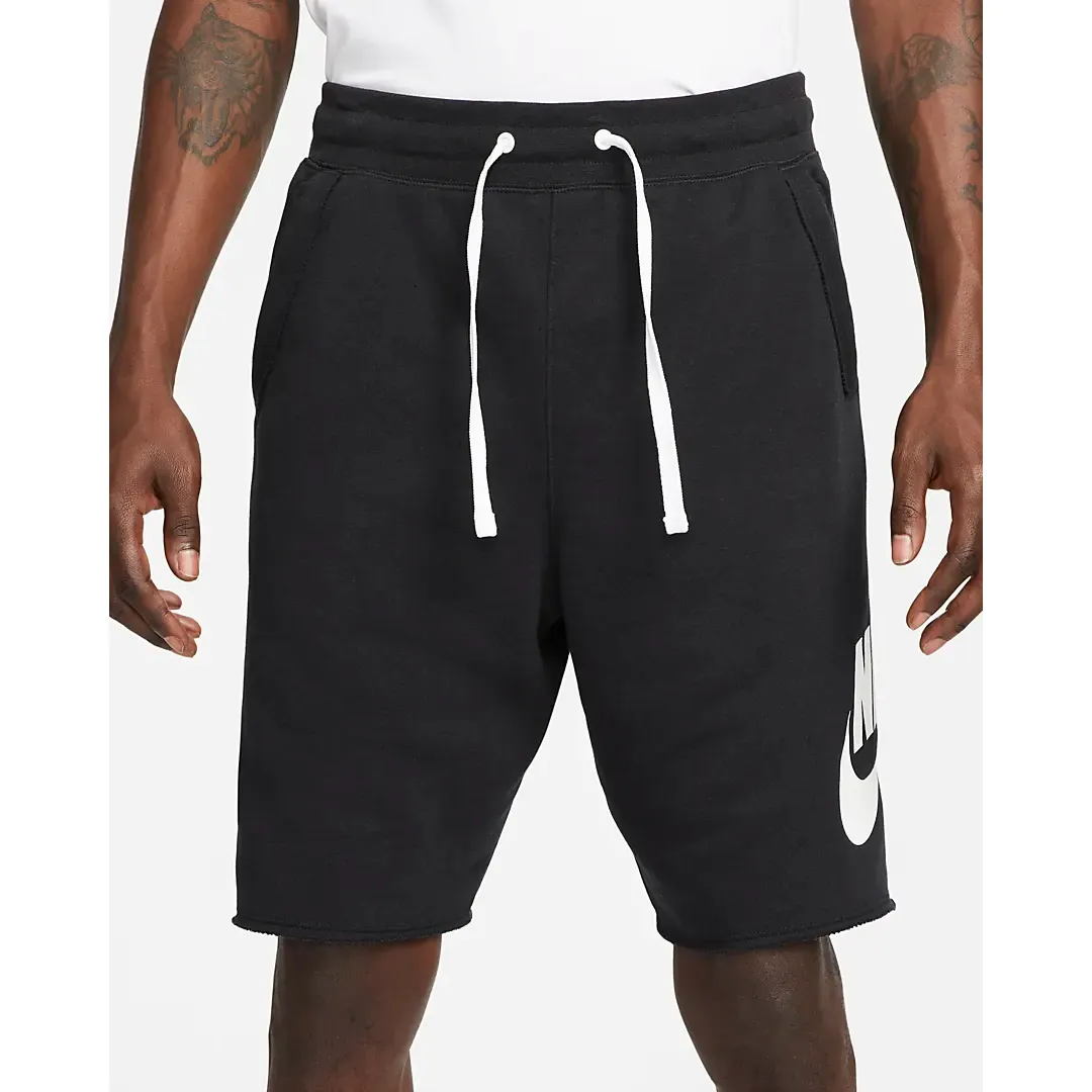 Nike Men's Club Alumni French Terry Shorts - Black / White