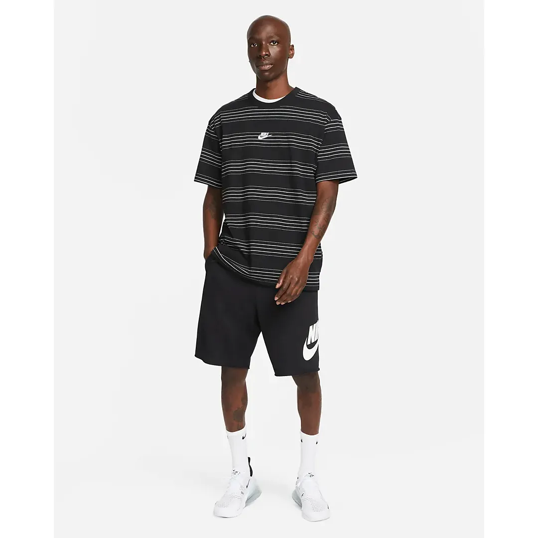 Nike Men's Club Alumni French Terry Shorts - Black / White