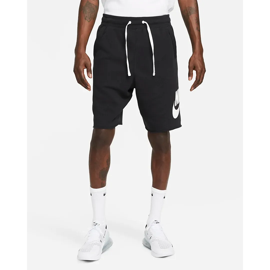 Nike Men's Club Alumni French Terry Shorts - Black / White