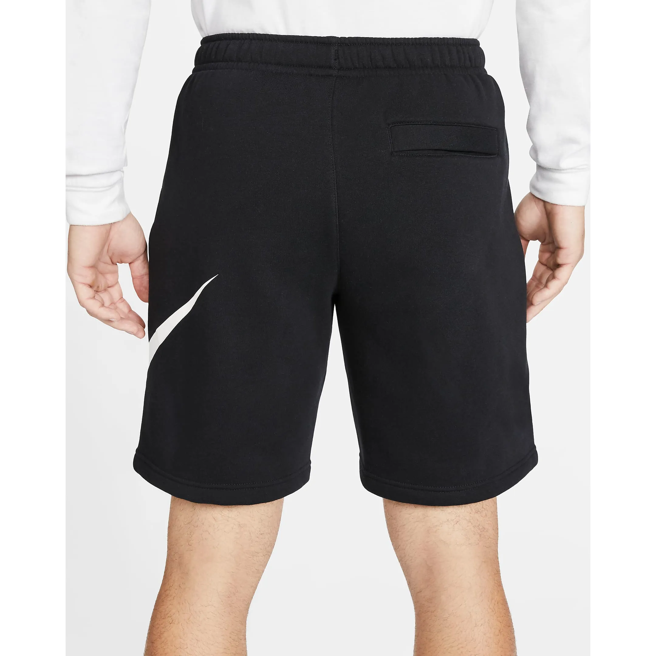 Nike Men's Sportswear Club Graphic Shorts - Black / White