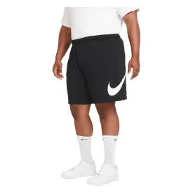 Nike Men's Sportswear Club Graphic Shorts - Black / White