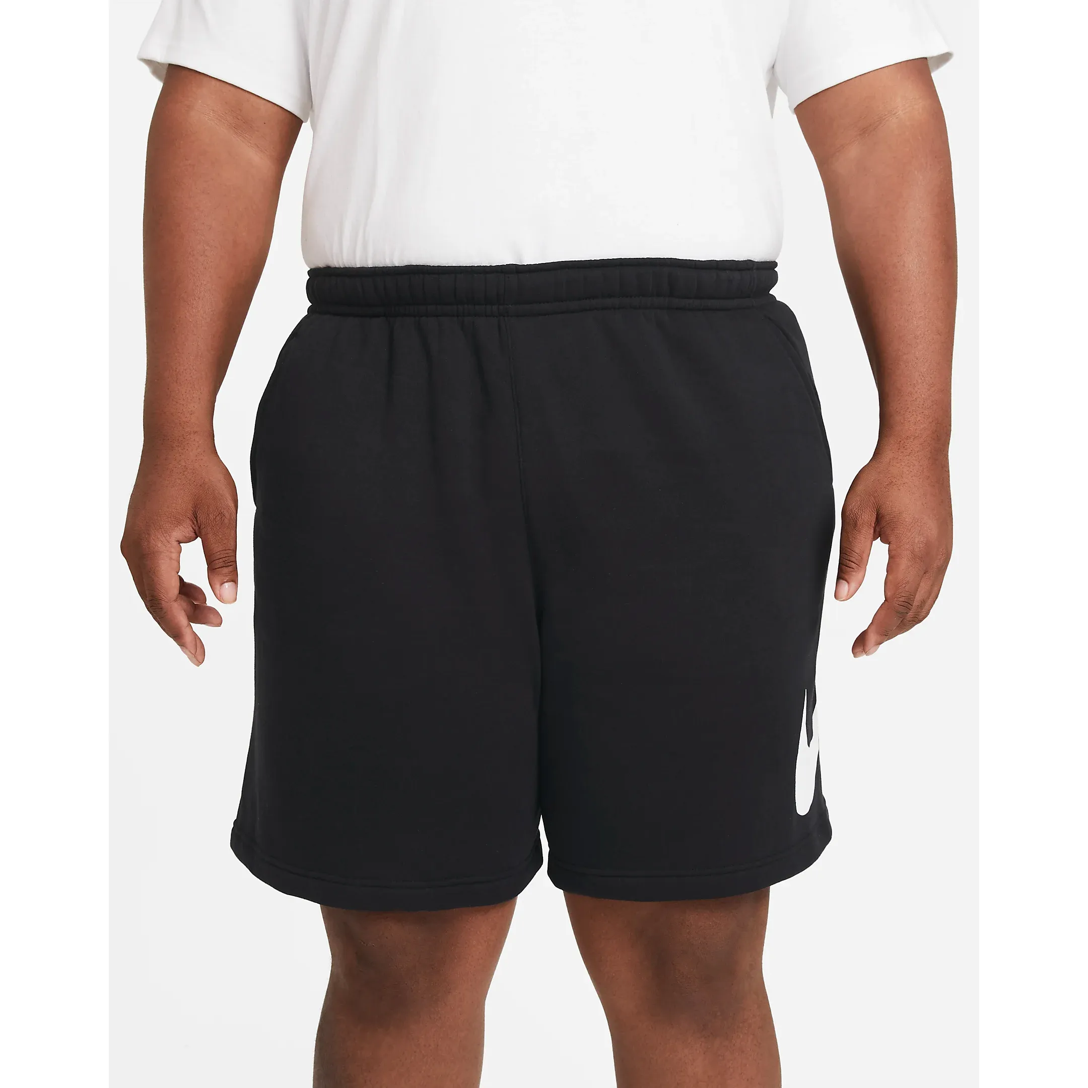 Nike Men's Sportswear Club Graphic Shorts - Black / White