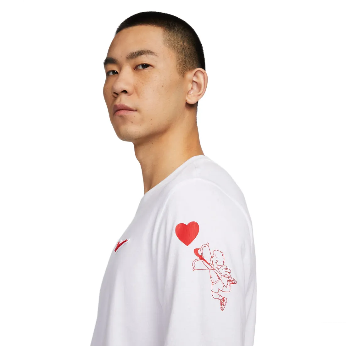 Nike Sportswear Heart And Sole Men's Long-Sleeve T-Shirt White