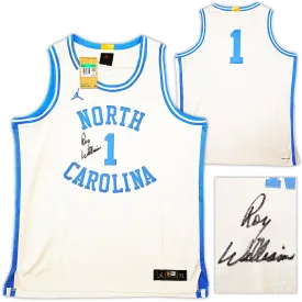 North Carolina Tarheels Roy Williams Autographed White Nike Jordan Limited Jersey Size XL Beckett BAS QR Stock #212157