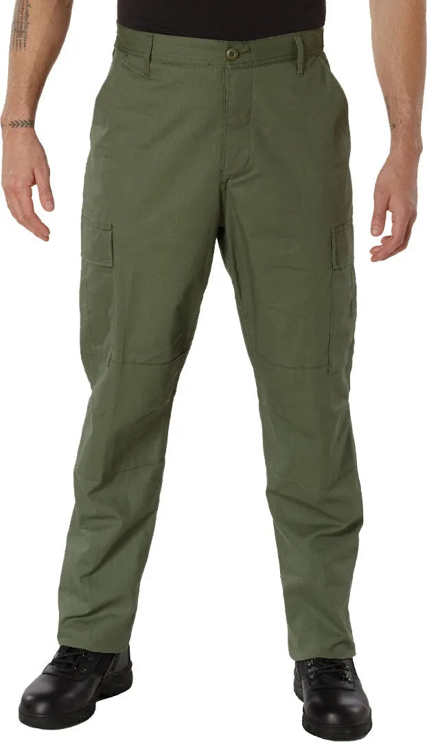 Olive Drab - Military BDU Pants - 100% Cotton Lightweight Ripstop Summer Weight