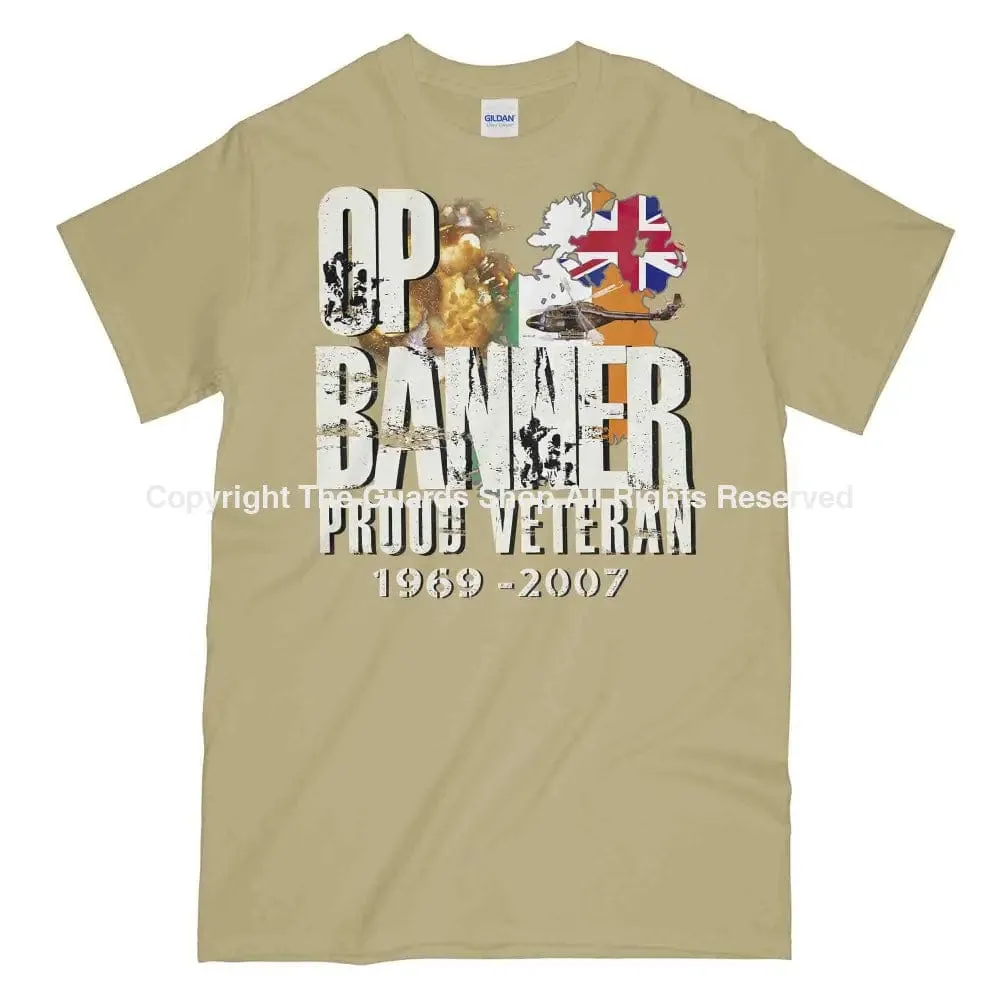 OP BANNER PROUD VETERAN Printed T-Shirt