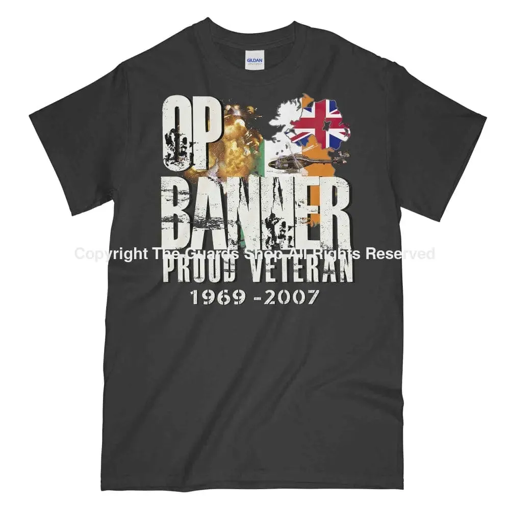 OP BANNER PROUD VETERAN Printed T-Shirt