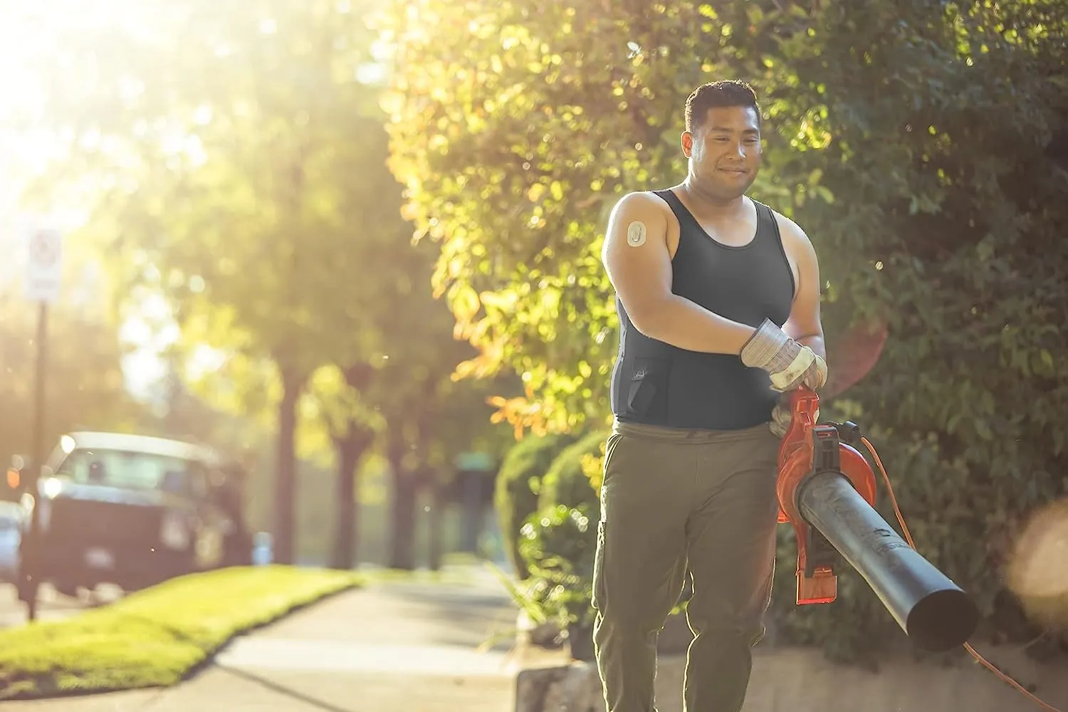 RevelWear Scoop Neck Tank Top for Men with Insulin Pump Holder