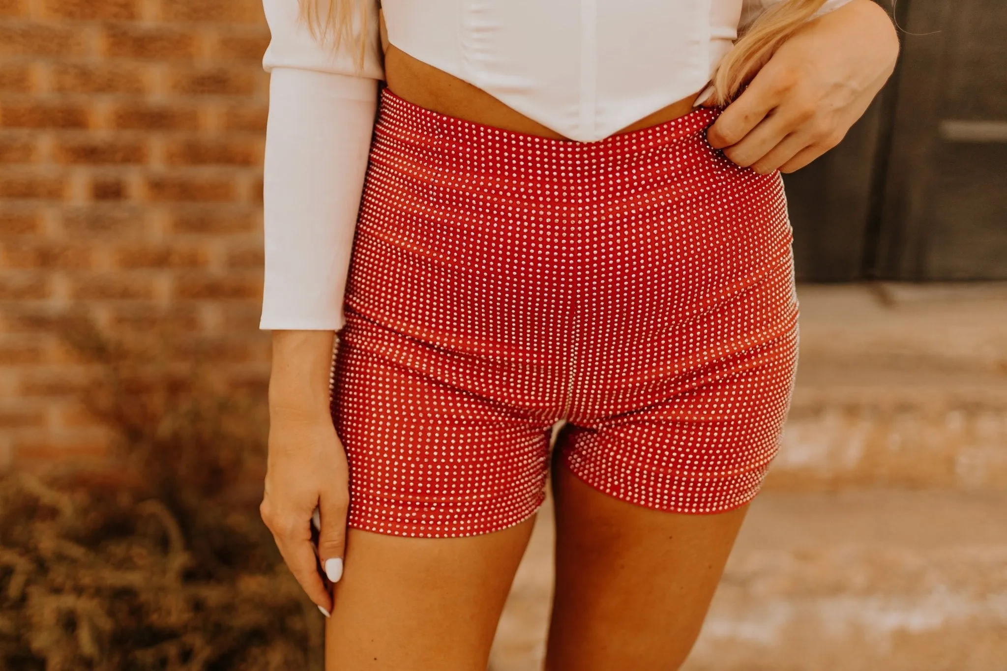 Rhinestone Studded Rodeo Shorts