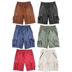 Satin Cargo Shorts