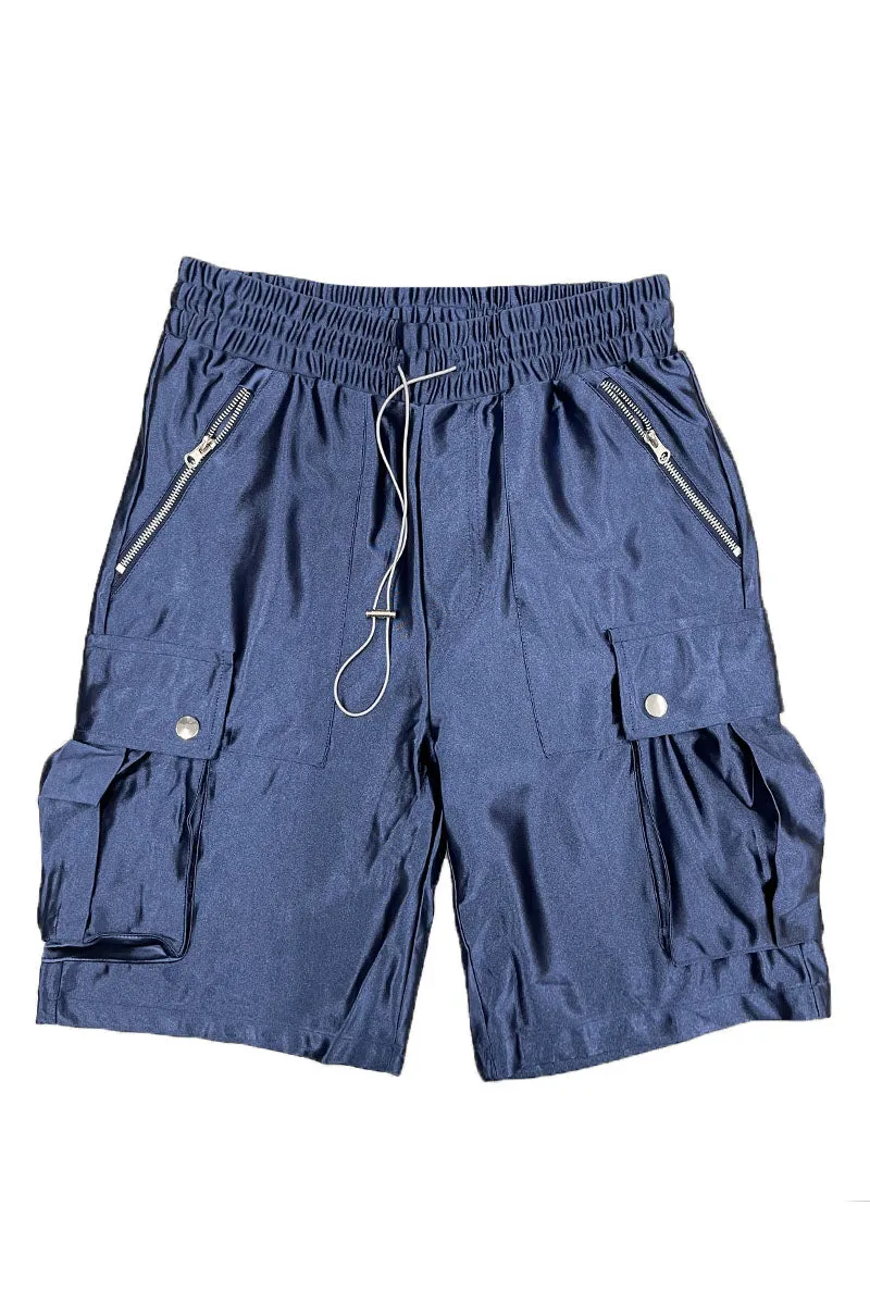 Satin Cargo Shorts