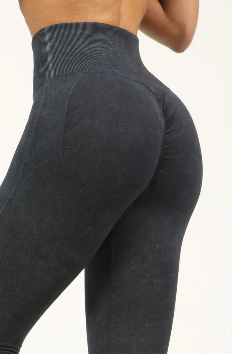 Scrunch Bum Leggings - Washed Charcoal