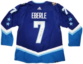 Seattle Kraken Jordan Eberle Autographed Blue Adidas Authentic 2022 All Star Game Jersey Size 54 "1st Kraken All Star" Fanatics Holo Stock #209030