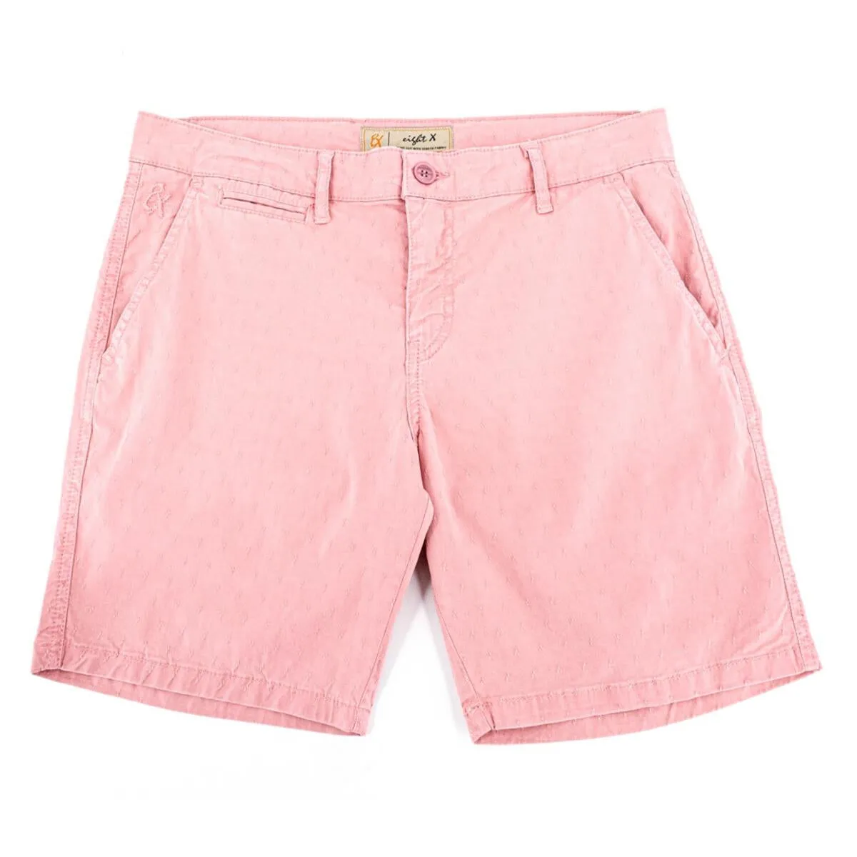 Solid Pink Cotton Shorts by EightX