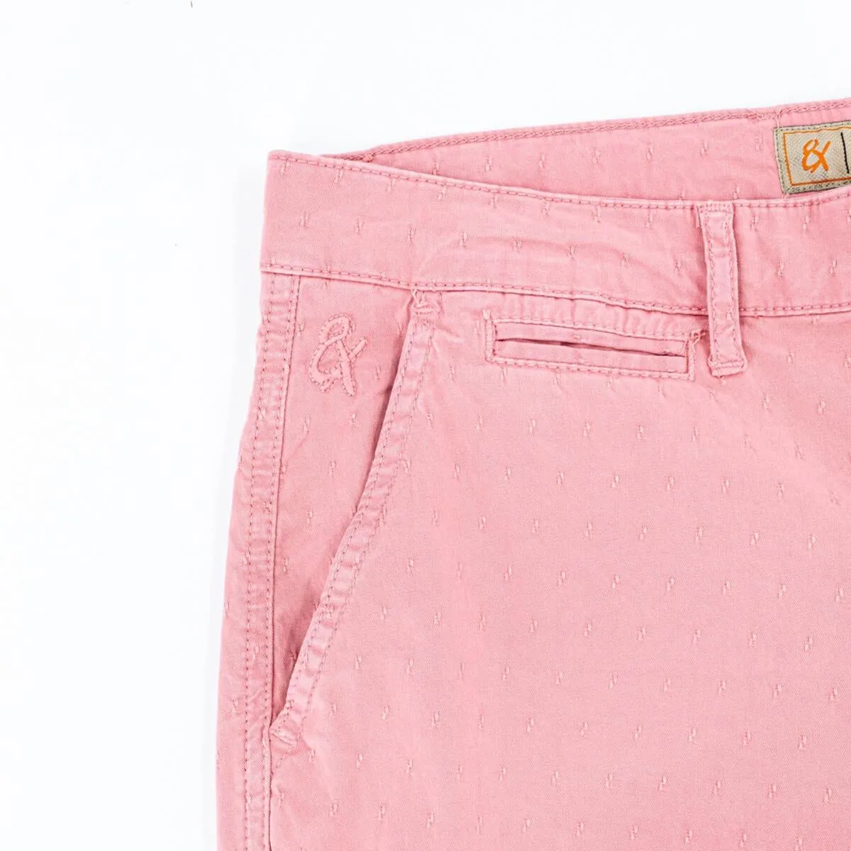 Solid Pink Cotton Shorts by EightX