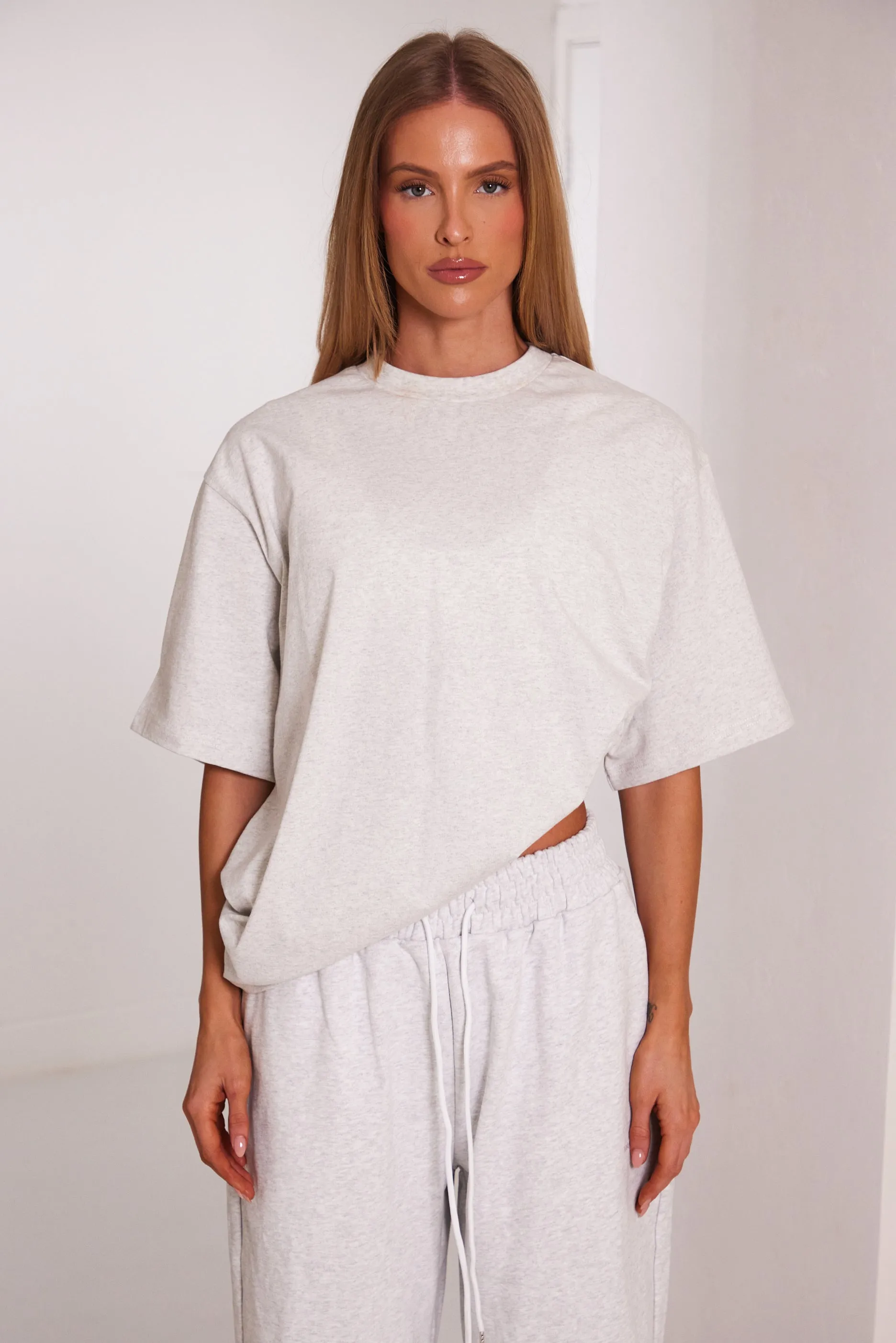 The short sleeve oversized tee - Light Grey