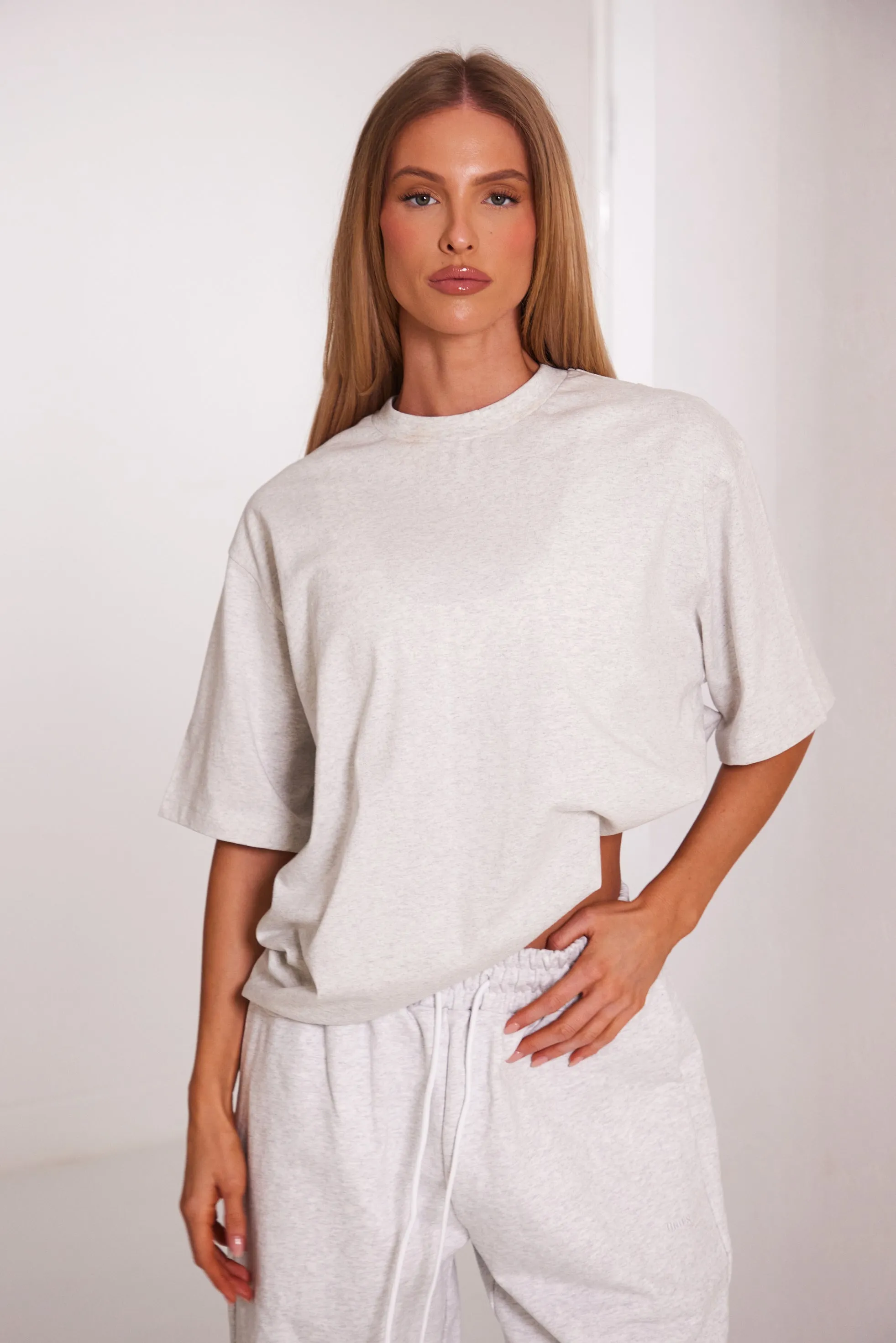 The short sleeve oversized tee - Light Grey