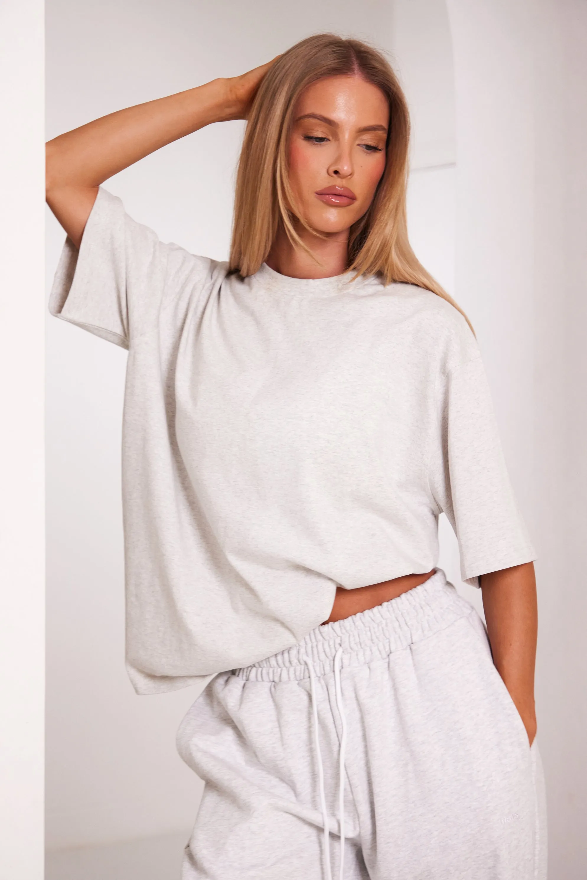 The short sleeve oversized tee - Light Grey