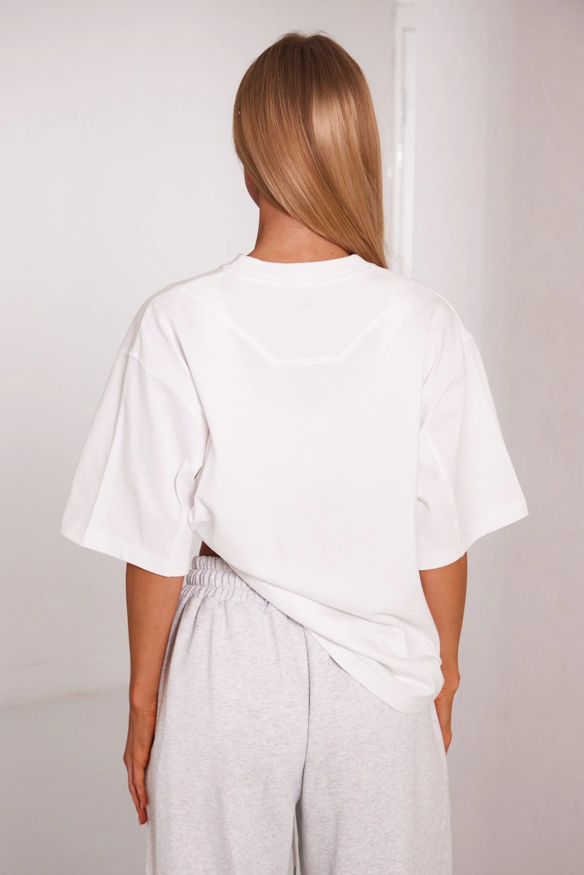 The short sleeve oversized tee - White