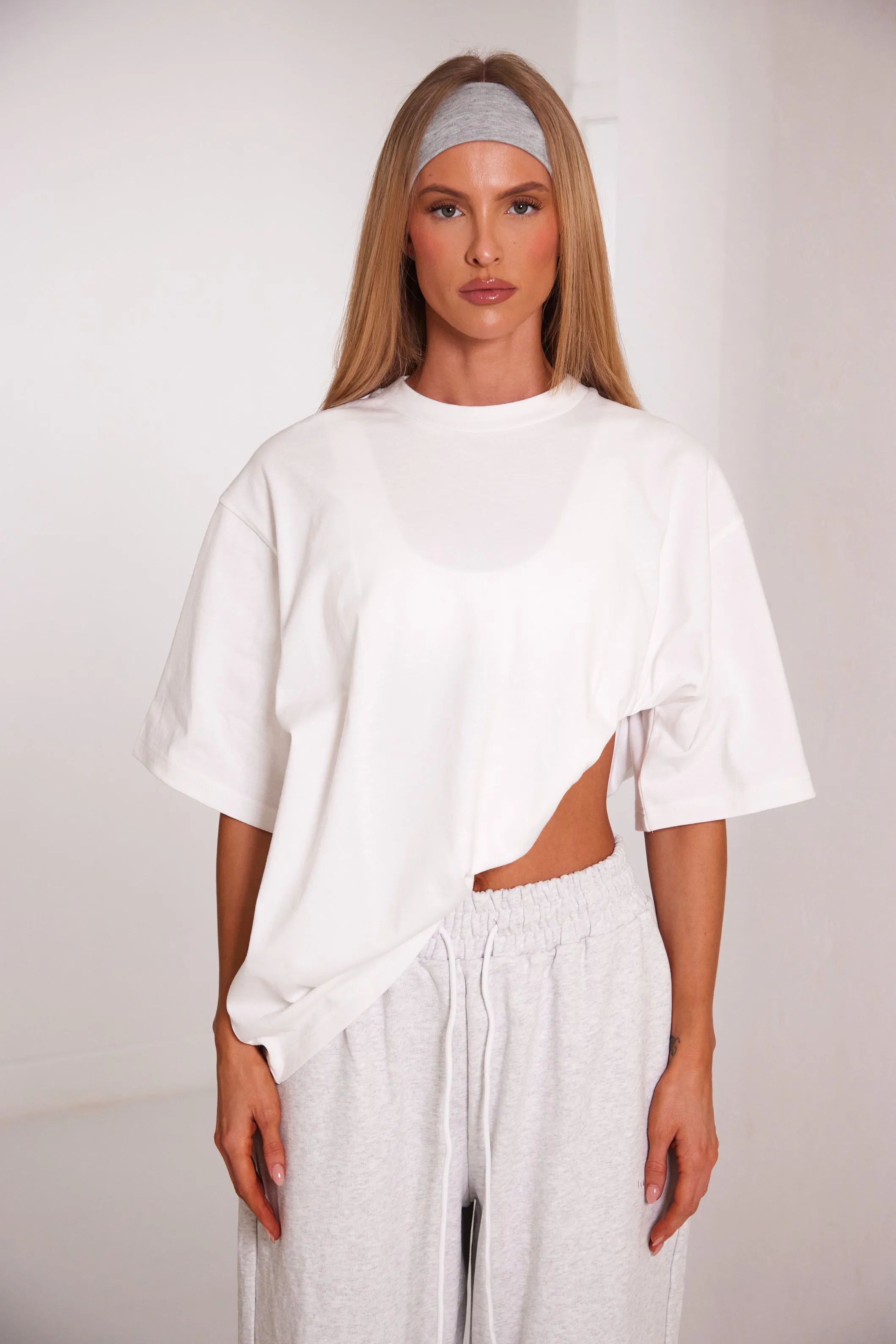 The short sleeve oversized tee - White