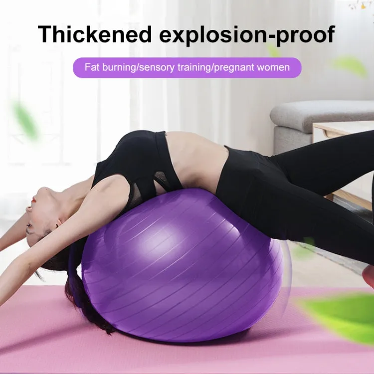 Thickening Explosion-proof Big Yoga Ball Sport Fitness Ball Environmental Pregnant Yoga Ball, Diameter: 55cm(Blue)