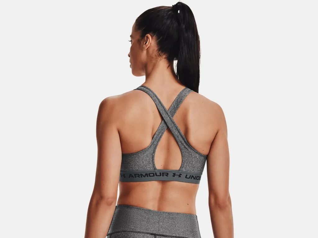 UA Women's Armour® Mid Crossback Heather Sports Bra