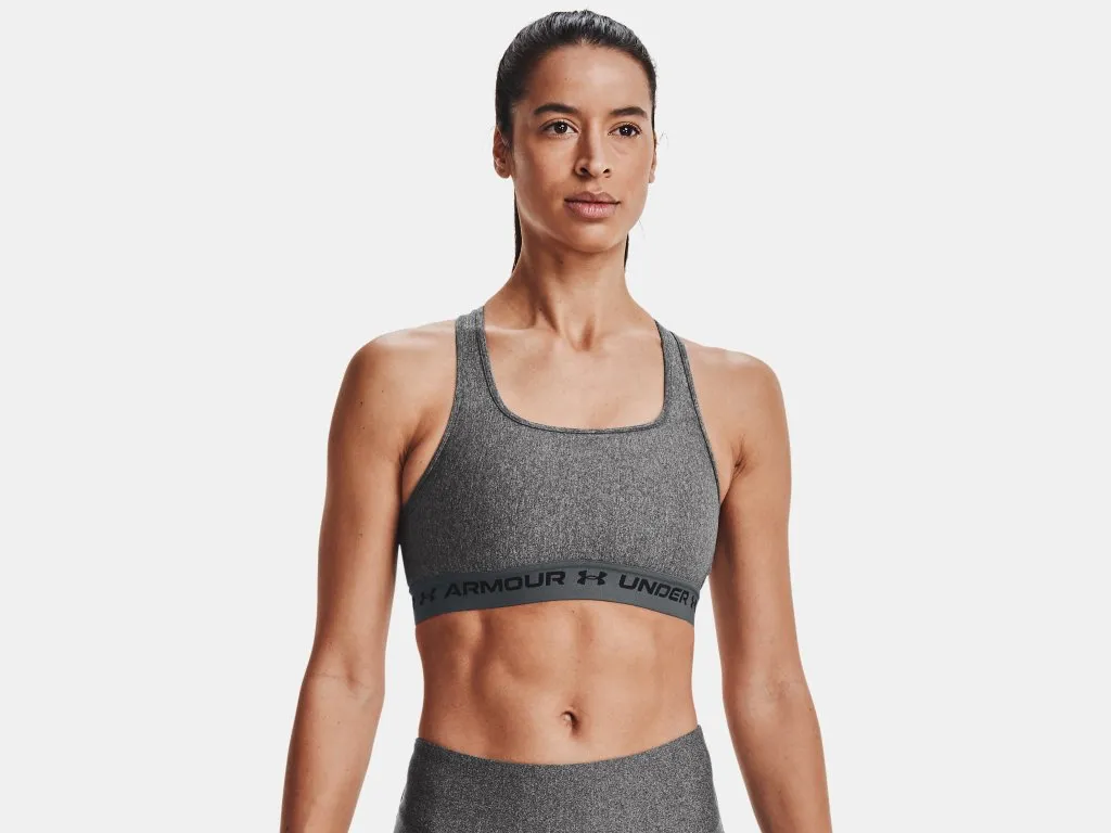 UA Women's Armour® Mid Crossback Heather Sports Bra