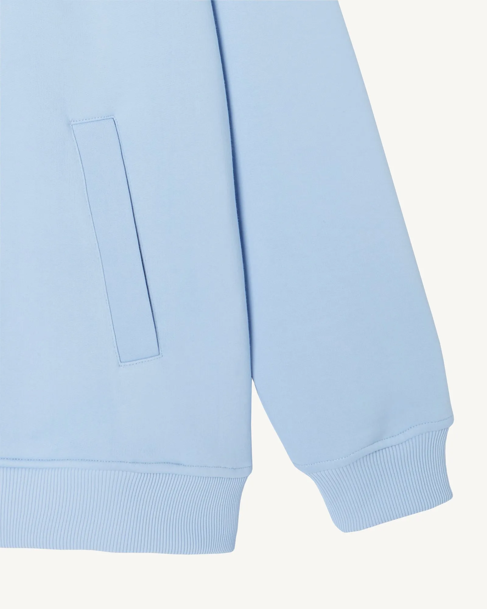 Veste zipée homme en coton biologique Bleu clair Craig