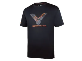 Victor T-LZJ302 C Unisex Badminton T-Shirt [Black]