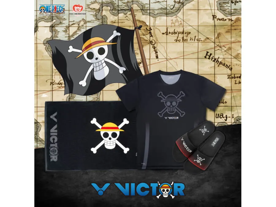 Victor X One Piece Luffy Skull Unisex T-Shirt [Black] Limited Edition T-OP2 C