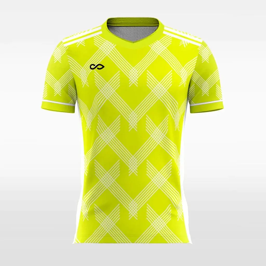 Vintage Yellow Check - Women Custom Soccer Jerseys Neon Design