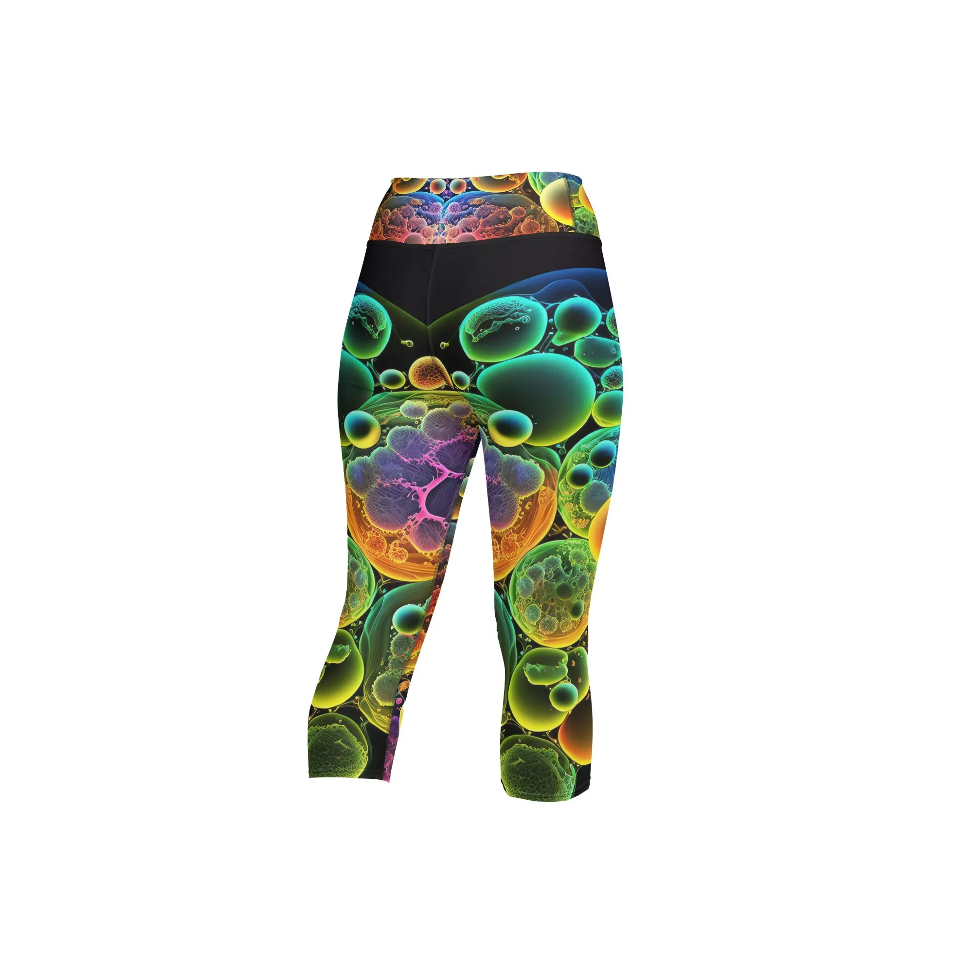 Yoga Capri Leggings Cellular Bubbles