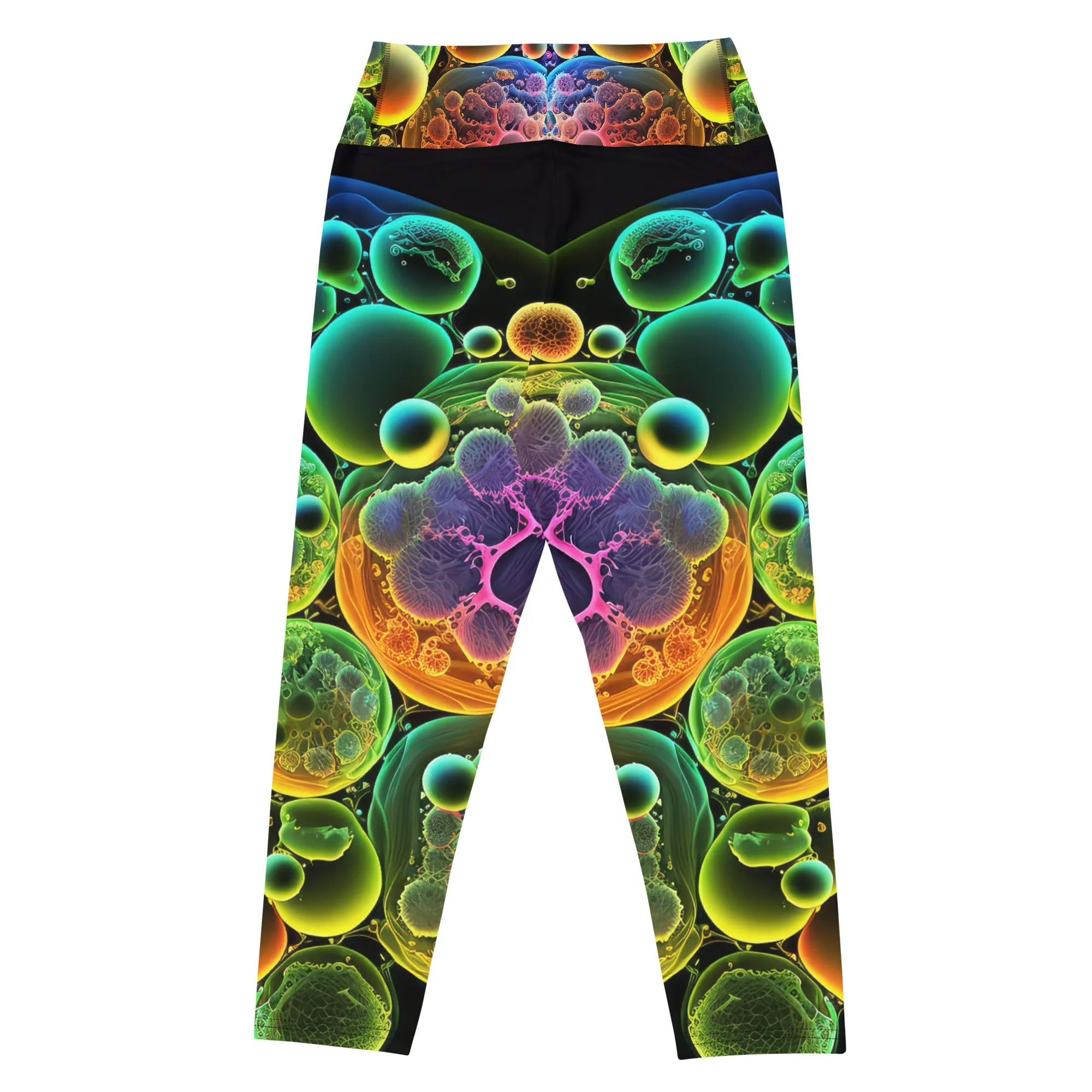 Yoga Capri Leggings Cellular Bubbles