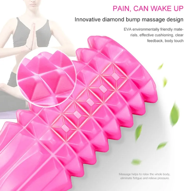 Yoga Pilates Fitness EVA Roller Muscle Relaxation Massage, Size: 45cm x 13cm (Pink)