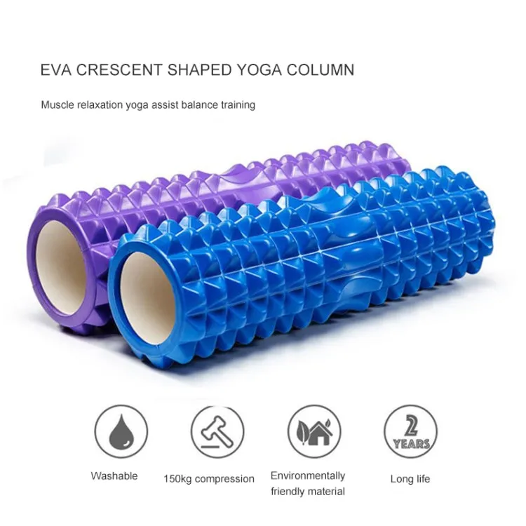 Yoga Pilates Fitness EVA Roller Muscle Relaxation Massage, Size: 45cm x 13cm (Pink)